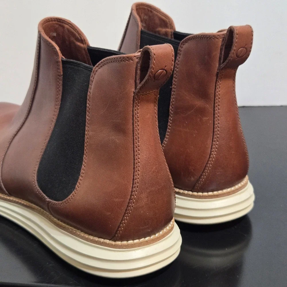 Cole Haan OriginalGrand Chelsea Boots Mens 12M British Tan Leather C31530